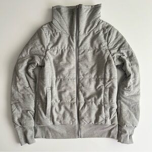 Colosseum french terry puff jacket, gray, xs